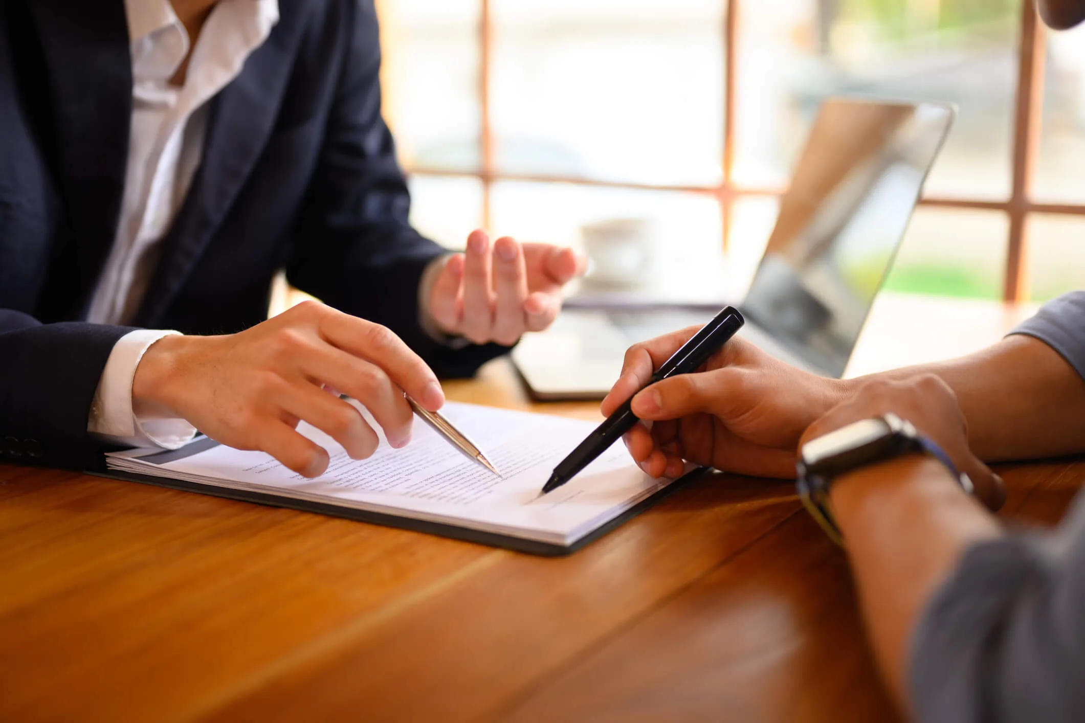 Closeup lawyer or insurance agent